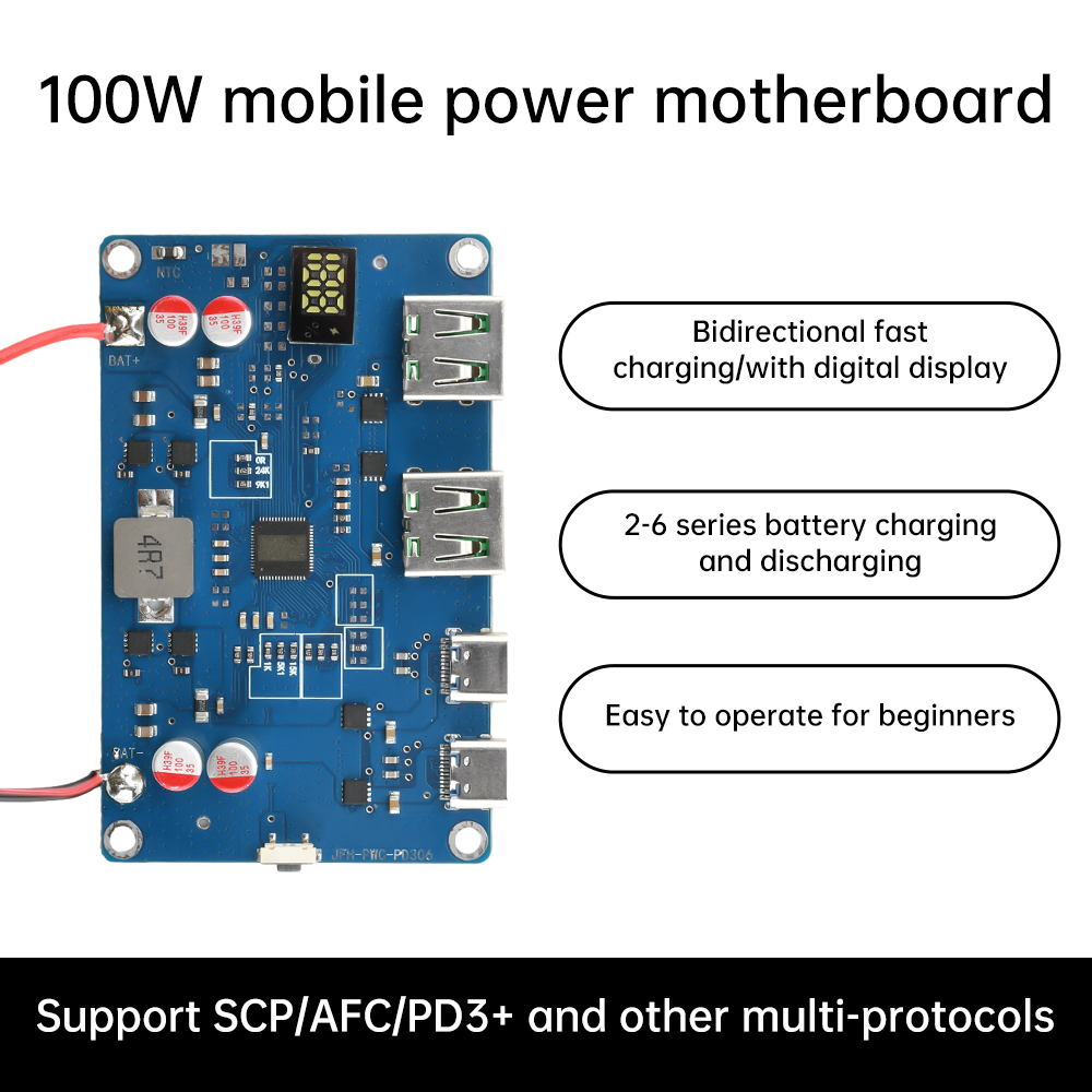 100W PD QC Mobile Power Module - огляд і ціна Modular Power Supply