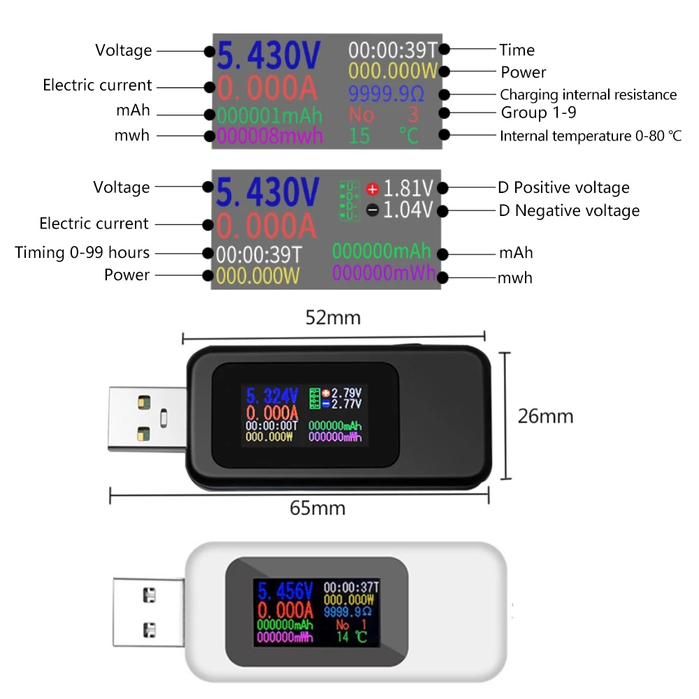 10 in 1 USB Tester DC Digital  - огляд і ціна Power Supply Tester