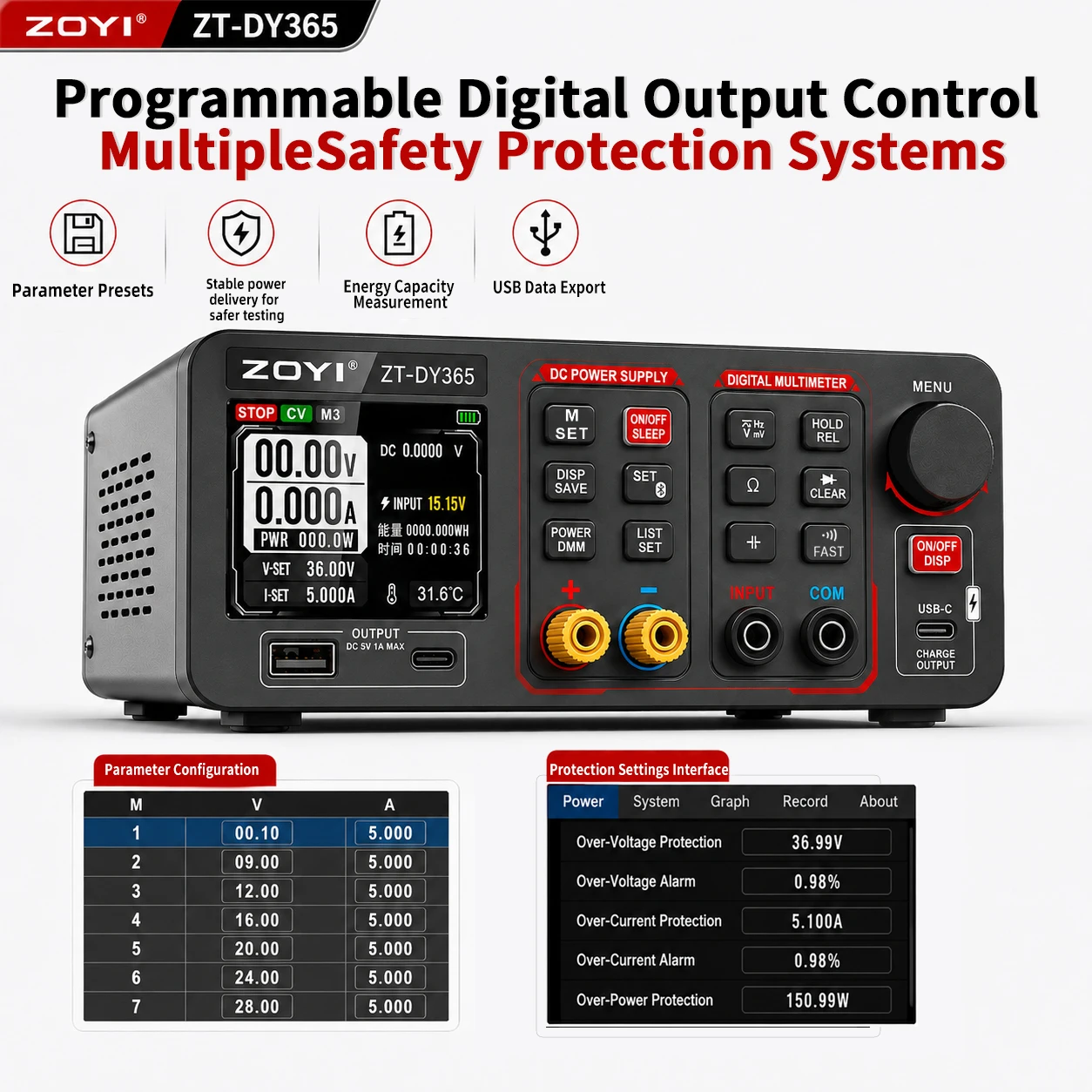 ZOYI DY365 2-in-1 Bench Power  - огляд і ціна Pc Power Supply