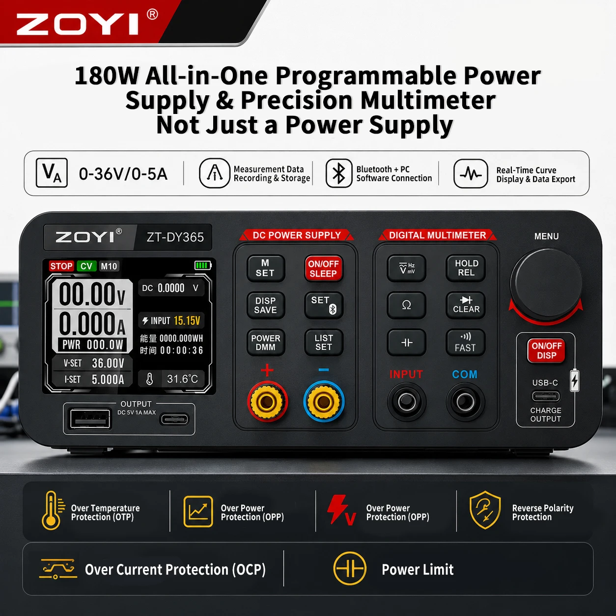 ZOYI DY365 2-in-1 Bench Power  - огляд і ціна Pc Power Supply
